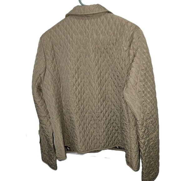 Briggs New York Jacket Lightweight Beige Quilted Purple Paisley Interior Size XL - Picture 4 of 5